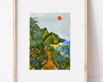 NaPali Coast:  Wall Art, Art Print, NaPali, Hawaii, Kauai, Tropical Art, Travel Art