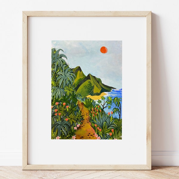 NaPali-Küste: Wandkunst, Kunstdruck, NaPali, Hawaii, Kauai, tropische Kunst, Reisekunst