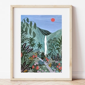 Akaka Falls: Wall Art, Art Print, Akaka Falls, Hawaiian Waterfall, Hawaii, Big Island , Tropical Art, Travel Art image 1