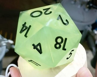 D20 Solid resin dice night light