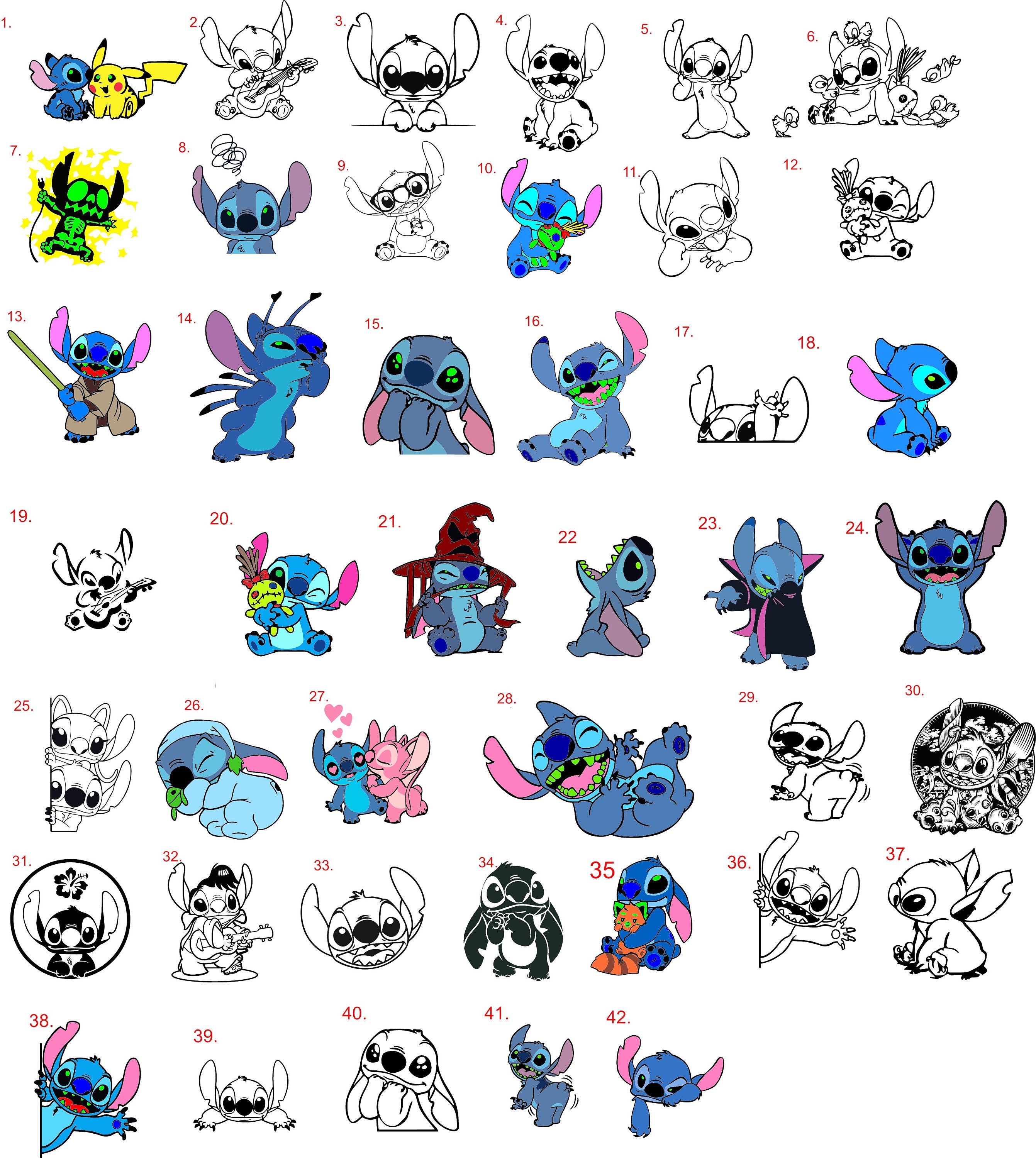 Lilo & Stitch  Sticker Bundle (15pcs random) – Sticky Co