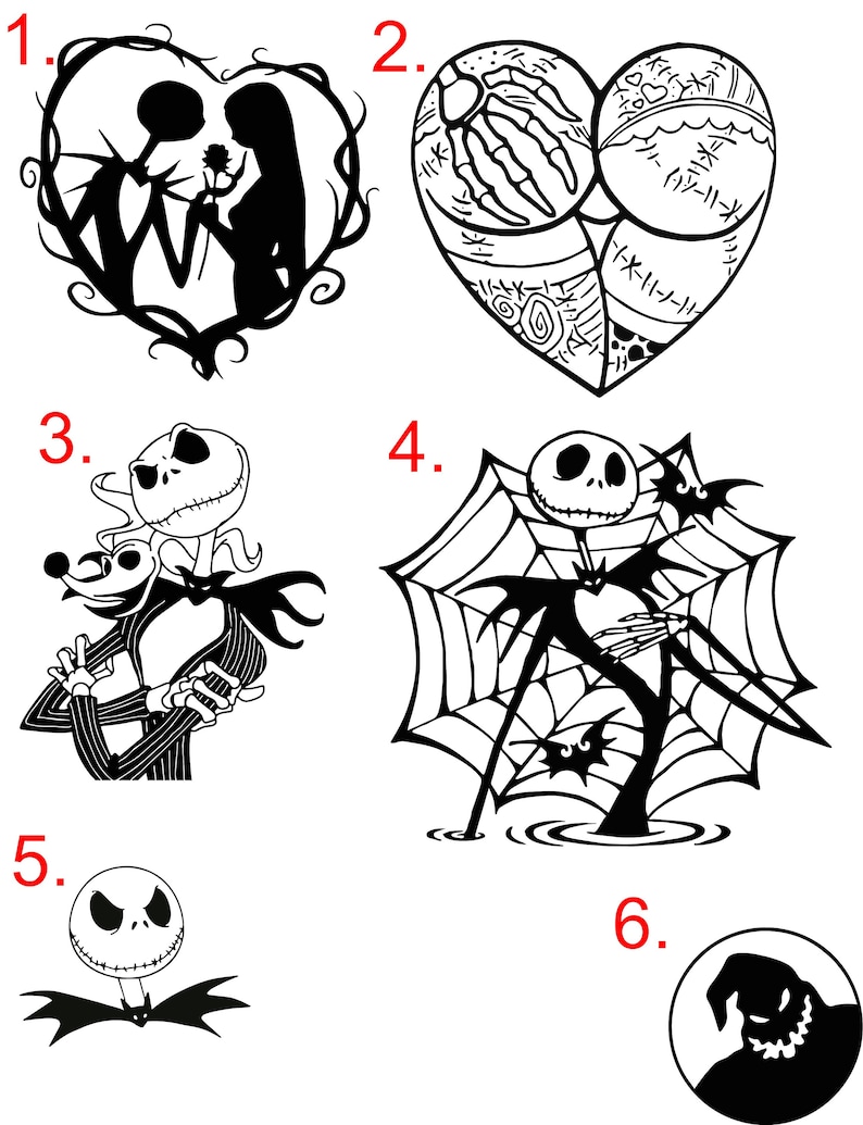 Nightmare before Christmas Vinyl Decals Etsy