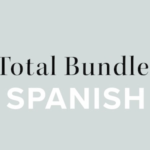 TOTAL BUNDLE Spanish Preschool Printable | Color Nature Number Counting Flashcards Homeschool Days of the Week Basic Bilingual Toddler