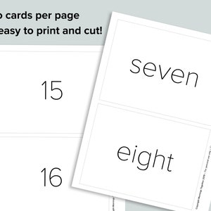 number cards 1 20 printable preschool homeschool classroom etsy