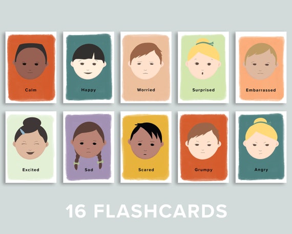 Emotions Flashcards Printable Feelings Flash Cards Kindergarten