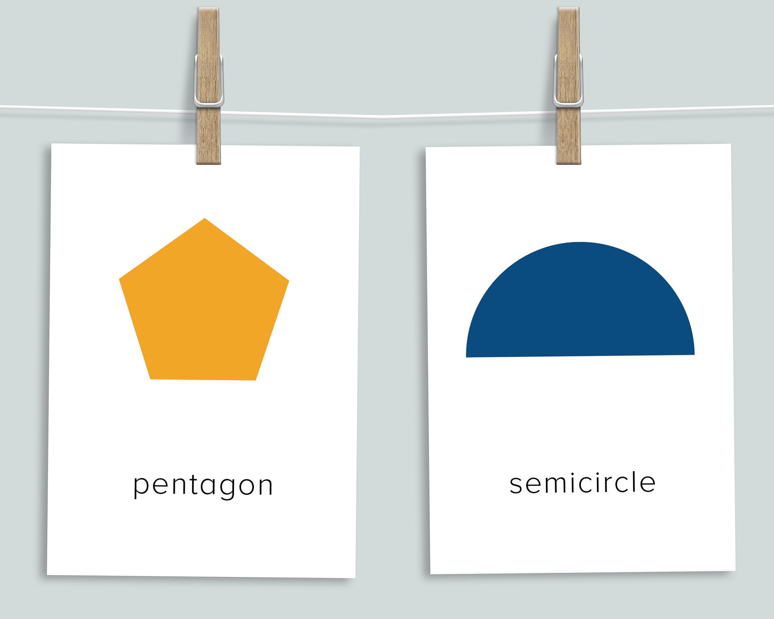 Minimalist Shapes Flashcards Printable | Modern Basic Shape Flash Cards ...