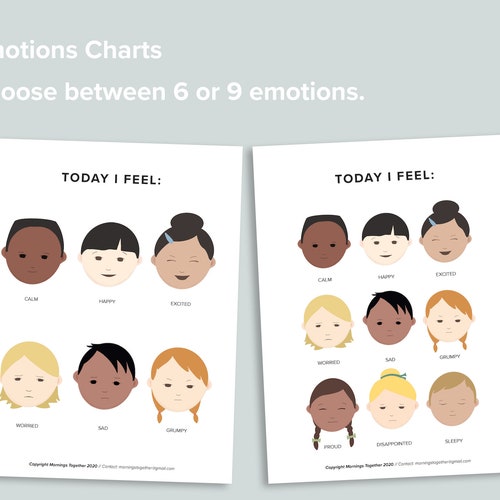 Emotions Poster Chart Printable Feelings for Kids - Etsy