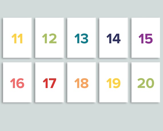 number cards 1 20 printable preschool homeschool classroom etsy