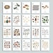 Nature Number Cards 1-20 | Charlotte Mason Pre K | Homeschool Printables | Nursery Wall Art | Preschool Classroom Math Counting Flashcards 