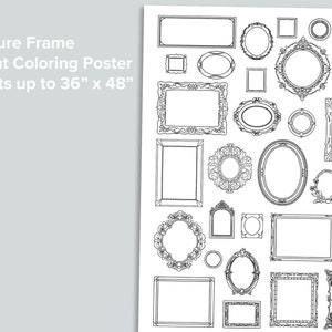Páginas para colorear de marcos de fotos imprimibles gratis para niños y  adultos