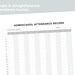 Homeschool Attendance Record Printable Page Homeschooler - Etsy