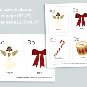 Christmas ABC Cards Printable Homeschool Printables Preschool Nursery ...