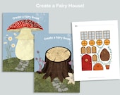 Create a Fairy House Activity | Mushroom Toadstool Nature Shape Busy Book Pages | Homeschool Printables | Preschool Printable Activities
