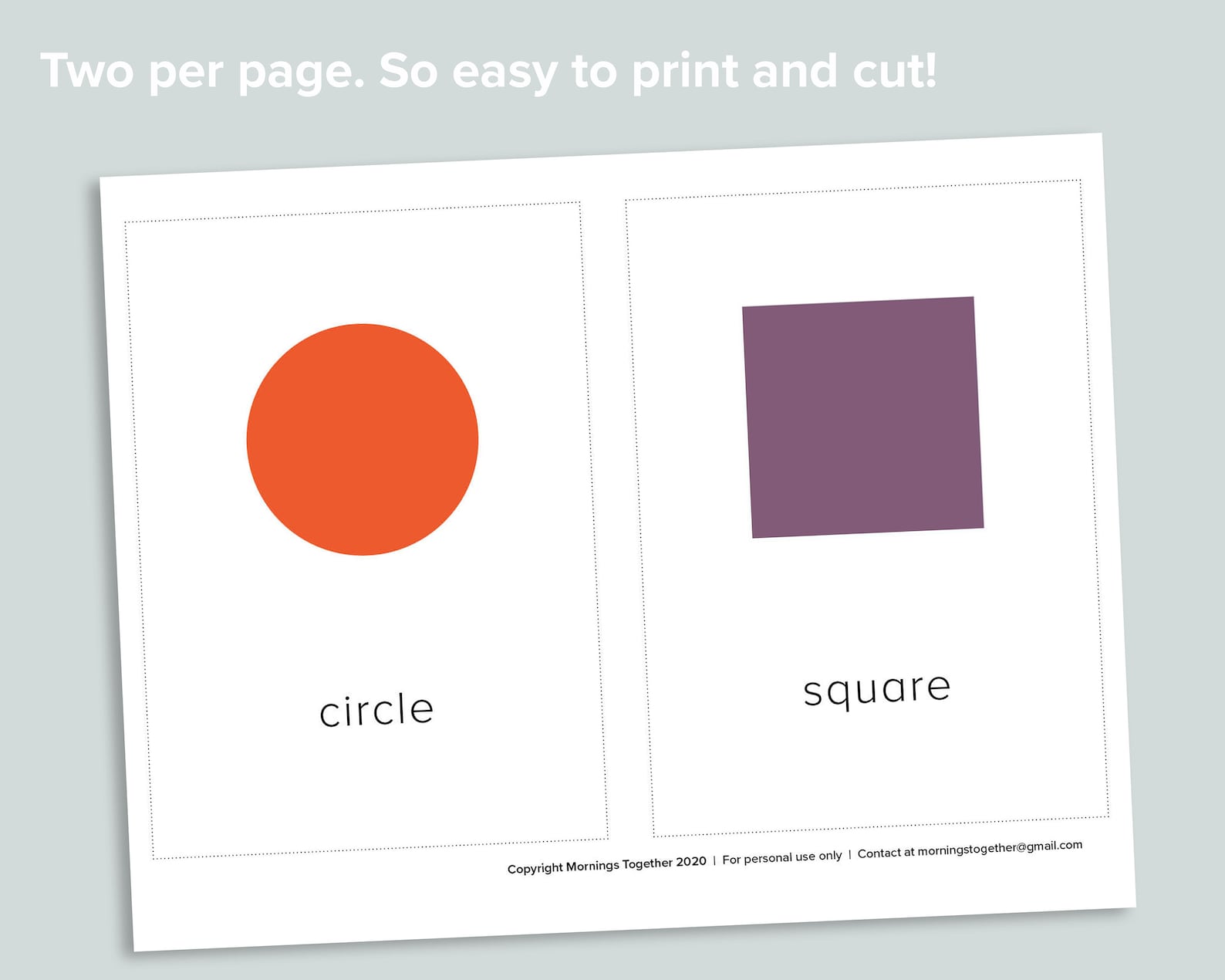 Minimalist Shapes Flashcards Printable | Modern Basic Shape Flash Cards ...