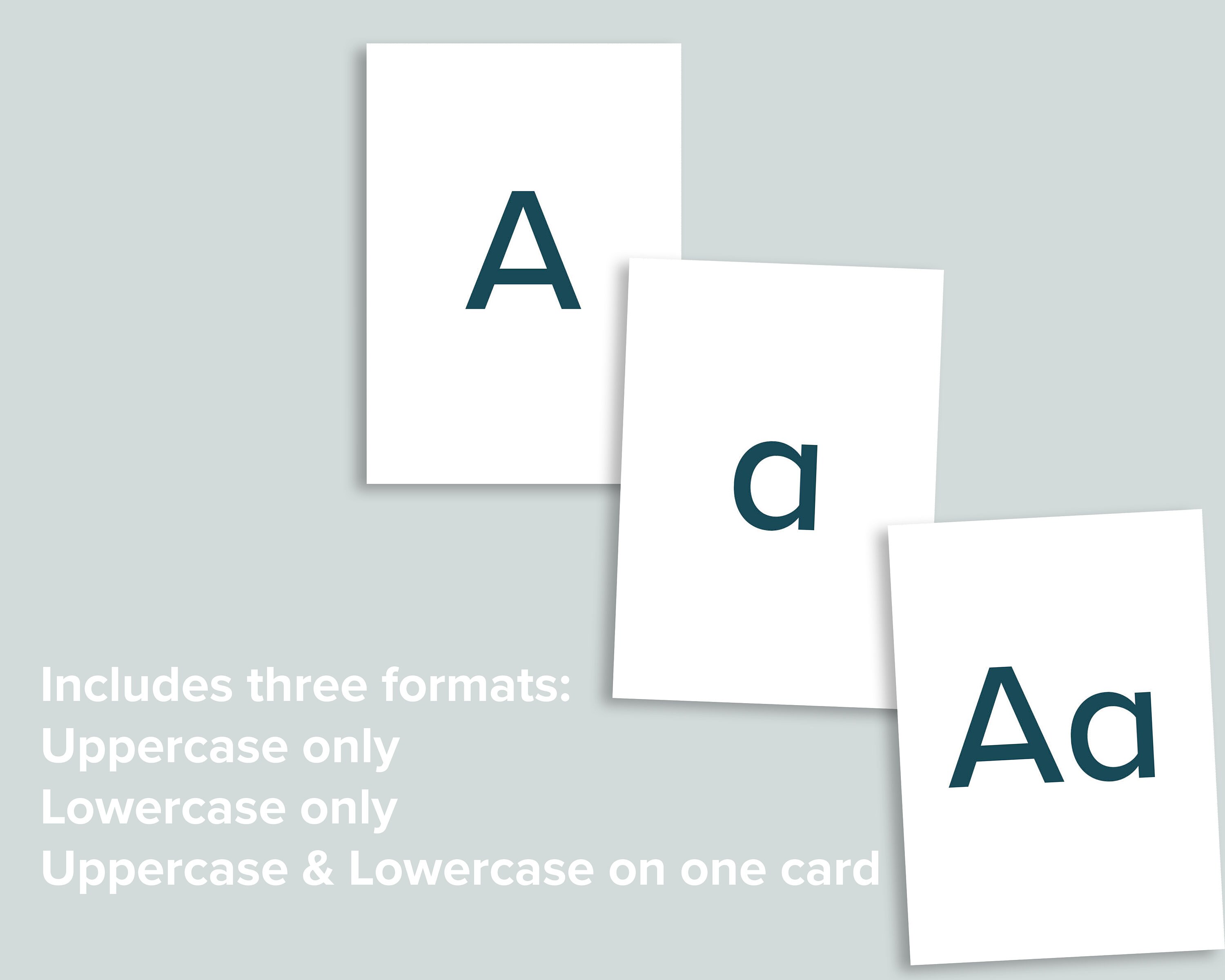 Minimalist ABC Toddler Cards Printable Flashcards | Muted Alphabet ...