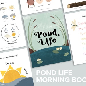Vorschule Kreis Zeit Morgenmenü Teichleben Buch | Druckbare Kalender Seiten | Homeschool Printables Naturgedichte Poesie Tea Time