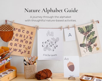 Nature Alphabet Guide Curriculum | Homeschool Preschool Printables | Letter of the Week activities | ABCs