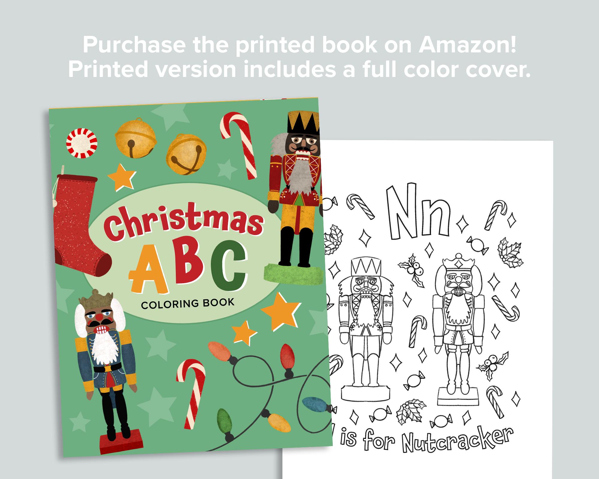 buy christmas abc coloring book | printable holiday activities for
