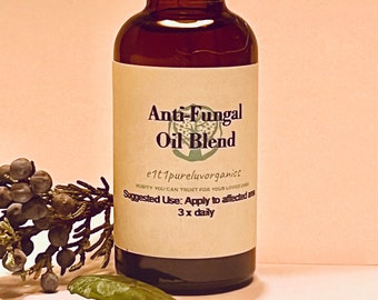 Anti-fungal Oil Blend, Athlete's Foot Oil Blend with Wild Harvested Juniper Berry, Tea Tree, Neem Oil & More