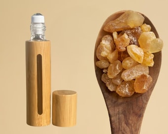 Frankincense Essential Oil Roller • Aroma Therapy Roll on • Bamboo & Glass• No Fragrances only Essential Oils • Natural “ Perfume “ Roller