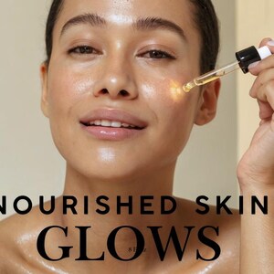 Healthy Glow Face Oil: Sea Buckthorn, Jojoba, Rose Hip - 1oz Glass Bottle • Firming Face Oil • Healthy Glow • Vitamin C Serum image 3
