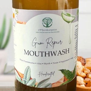 Gum Repair MouthWash • Oral Rinse• Gum Health • Organic Oral Care • Alcohol Free • Eco Friendly • Enamel Safe •Encourage Healthy MicroBiome