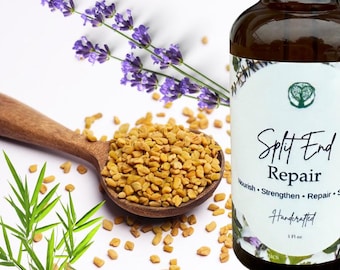 Split End Repair/ Scalp Rejuvenator with MSM, Shilajit, Slippery Elm, Fenugreek, Lavender, Bamboo & more