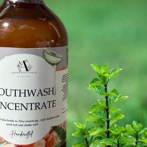 Mouthwash Concentrate: Plant-Based, Fluoride & Alcohol-Free (Makes 32 oz.)