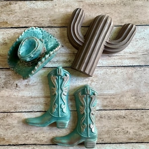 Mini Cowgirl Hat, and boots Soap - Cactus Soap - Cowboy Gift - Cowgirl  Wedding Favor - Country Shower Favor - Country Party Favor