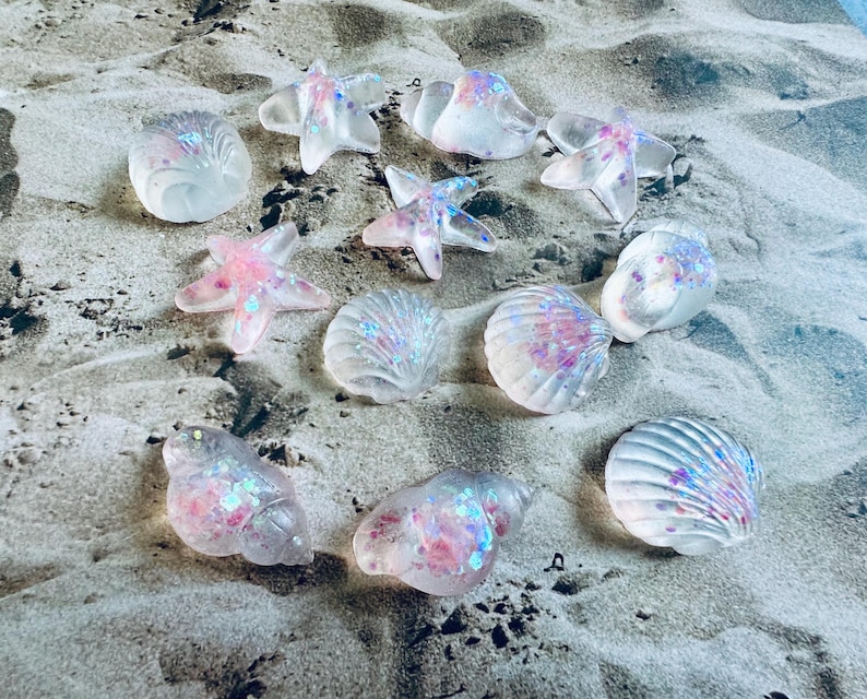 Mini Seashell Soaps: Beach Wedding Favors, Coastal Decor (pack of 12 ...