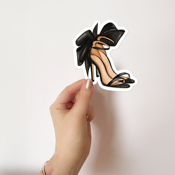 Black high heel sticker | high heel planner sticker | girly sticker decal | Fashion illustration