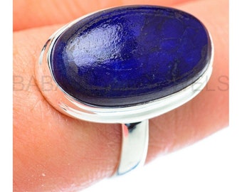 Lapis Lazuli Ring, 925 Sterling Silver, Simple Ring, Unisex Ring, Healing Gemstone, Statement Ring, Daily Wear Ring, Affordable Ring