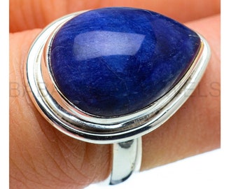 Natural Lapis Lazuli Ring, Sterling Silver, Dainty Ring, Gemstone Jewelry, Black Onyx Jewelry, Silver Ring, Wedding Ring, Rings For Women