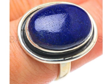 Lapis Lazuli Statement Ring, Sterling Silver Ring, Natural Gemstone, Lapis Lazuli Stone Ring, Blue Gemstone, Silver Ring, Ready To Ship
