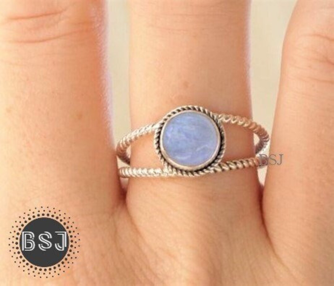 Rainbow Moonstone Ring 3.4g - Size O - Happy Glastonbury | Crystals &amp; Gems