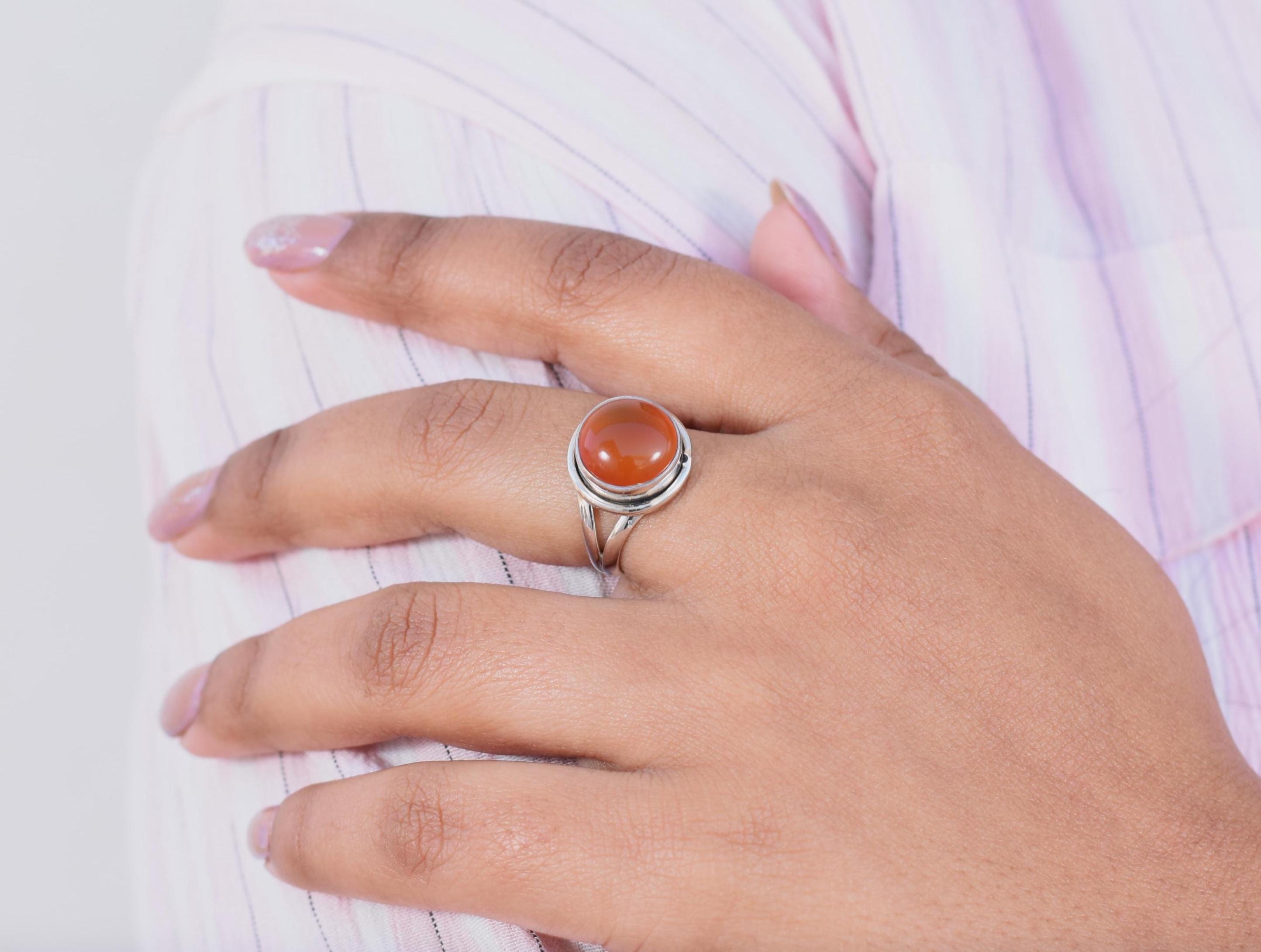 Anello gioiello in argento sterling 925 con pietre preziose di