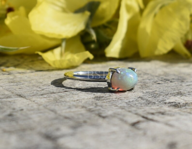 Ring Statement Ring Boho Ring Opal Jewelry Oval Stone Ring Ethiopian Opal Ring,Silver Ring Handmade ring Heavy Ring
