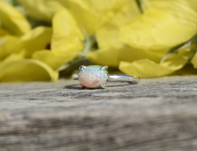 Ring Statement Ring Boho Ring Opal Jewelry Oval Stone Ring Ethiopian Opal Ring,Silver Ring Handmade ring Heavy Ring