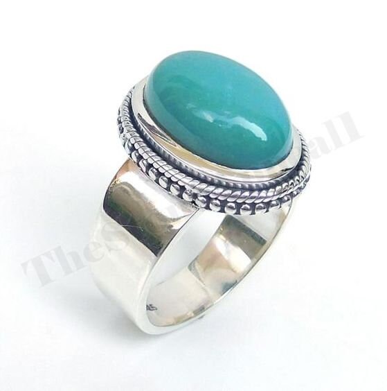 Sleeping Beauty Turquoise Ring 925 Sterling Silver Oval | Etsy