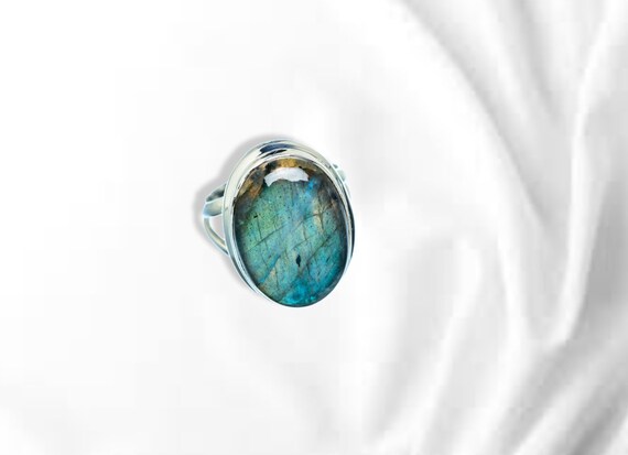 Blue labradorite ring best sale