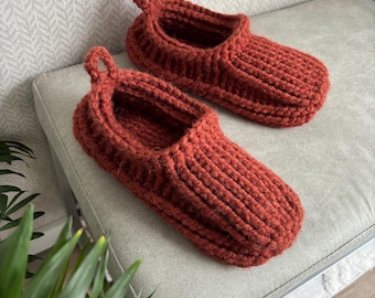 Alpaca Slippers – Handmade Crochet House Shoes, Warm Cozy Clogs