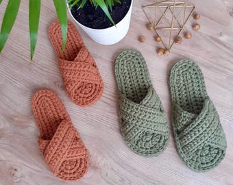 Eco Hand-Knitted Cotton Slippers