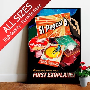 Exoplanet 51 Pegasi b (NASA Visions of the Future), space travel — space vintage poster, space travel poster, space poster, space art