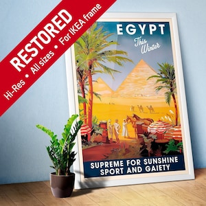 Ägypten für den Winter, 1930er Jahre - Retro Vintage Reiseplakat, Retro Reisekunst, Retro Reisewandkunst