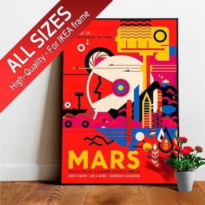 Mars - Multiple Tours Available (NASA Visions of the Future) — vintage space poster, retro space poster, space travel poster, retro sci-fi