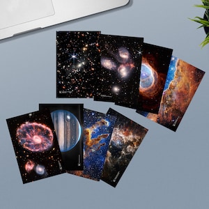 James Webb's First Deep Field & Pillars of Creation 2022 (James Webb/JWST) — Set of space postcards (8 different items in a pack)