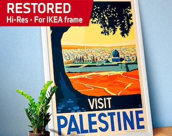 Visit Palestine, 1930s — retro travel poster, vintage travel art, retro travel wall art, vintage wall decor, propaganda poster