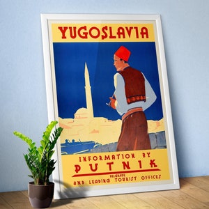 Yugoslavia. Denmark, 1930s (English version) — retro vintage travel poster, retro travel art, retro travel wall art