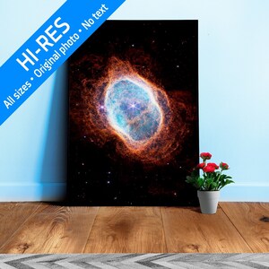 Southern Ring Nebula. NGC 3132. No text — space poster, science poster, space photo, space art, jwst picture, abstract poster