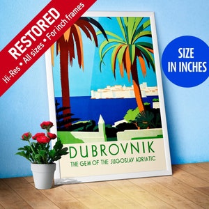 Split, Jugoslawien, Adria 1930s — Retro Reise Poster, Vintage Reise Kunst, Retro Reise Wandkunst [Zoll]